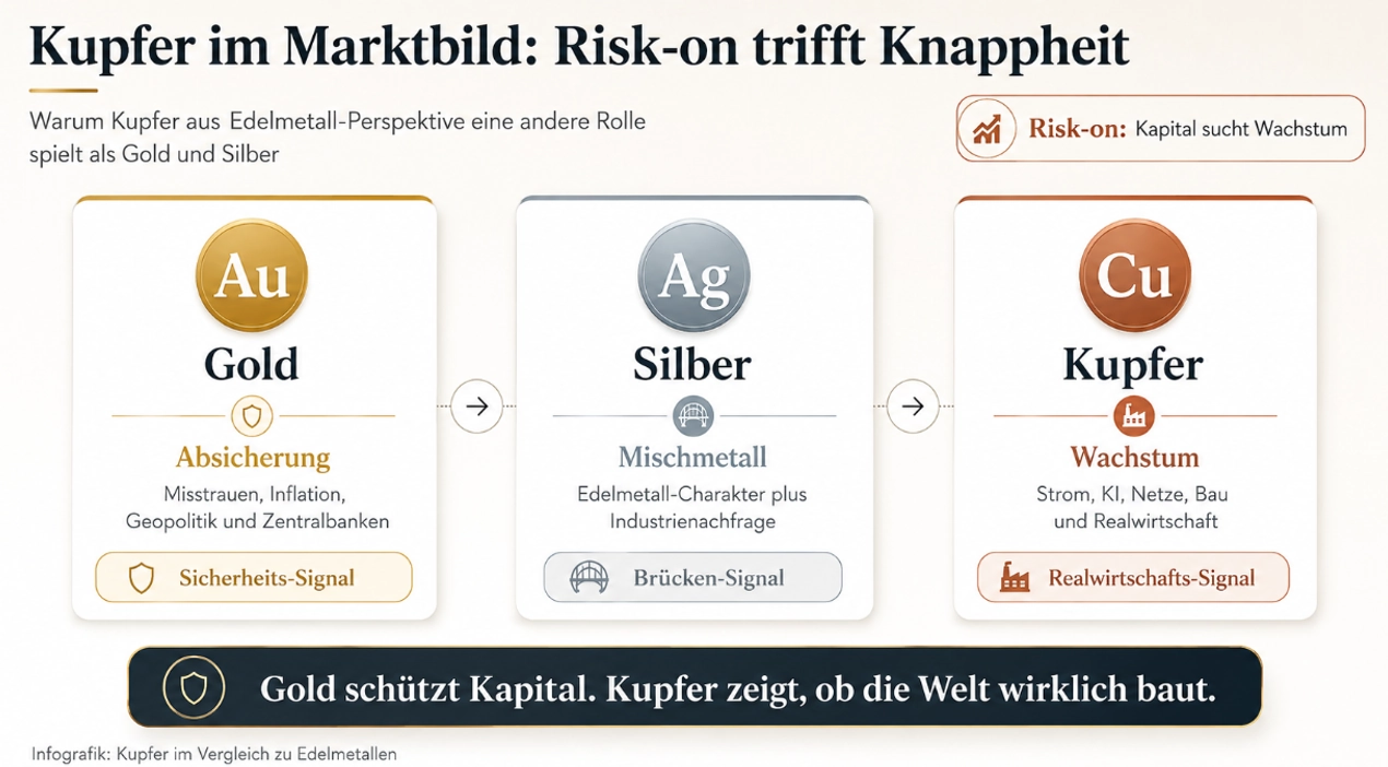 Kupfer: Risk-on trifft Knappheit